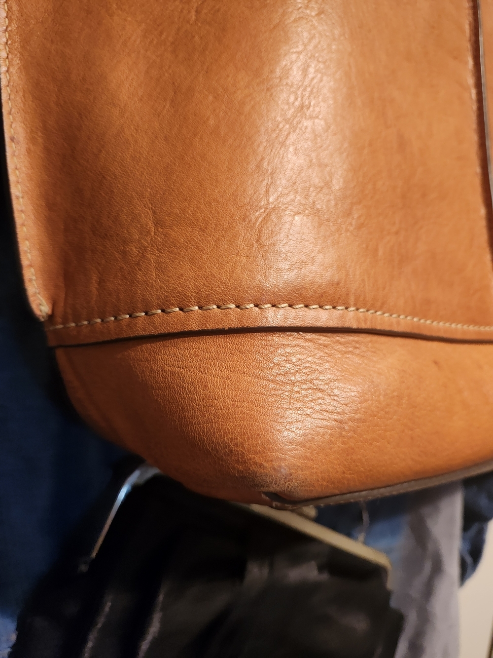 Frye Cognac Leather Tote Bag - Picture 6 of 9